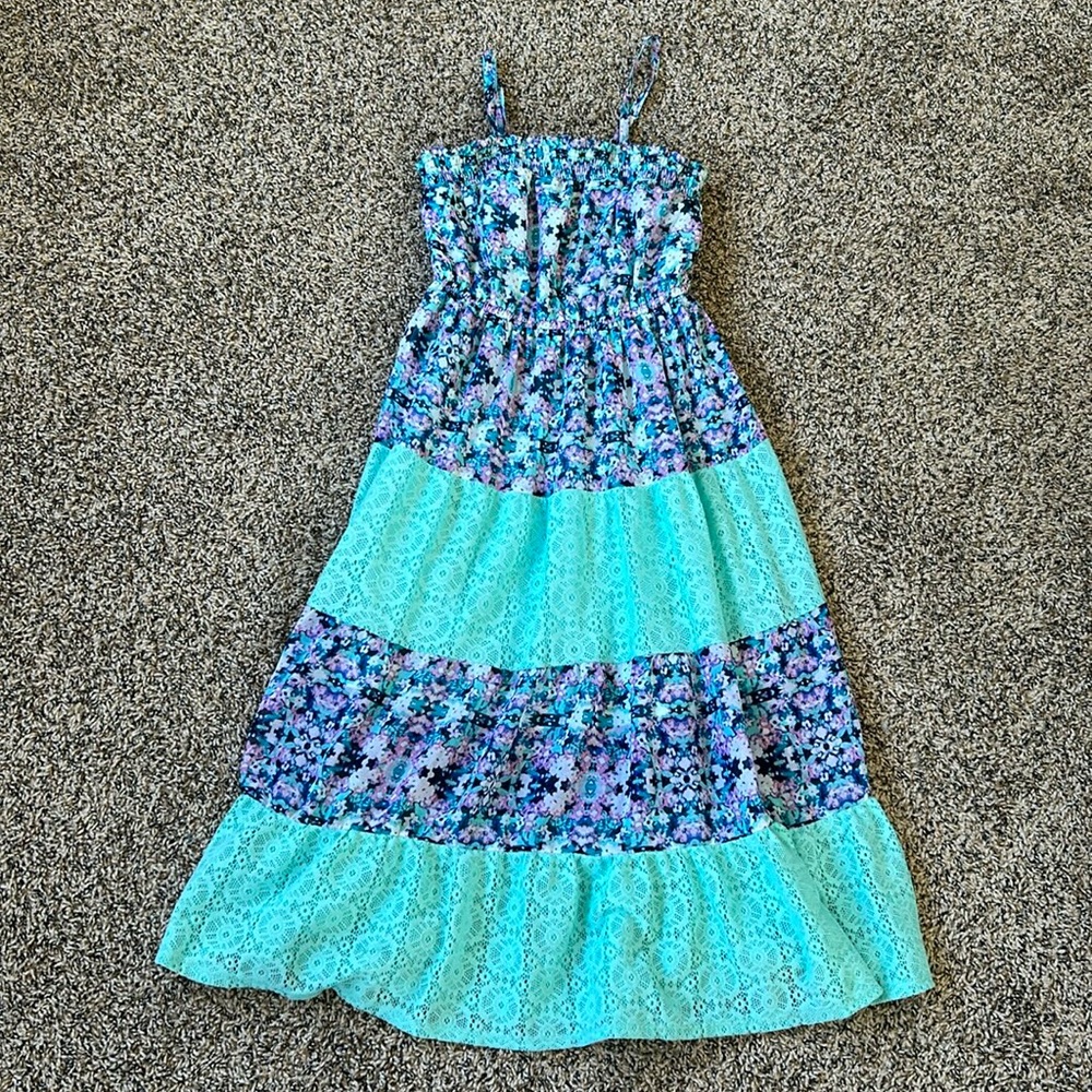 Blue floral spring or Easter dress